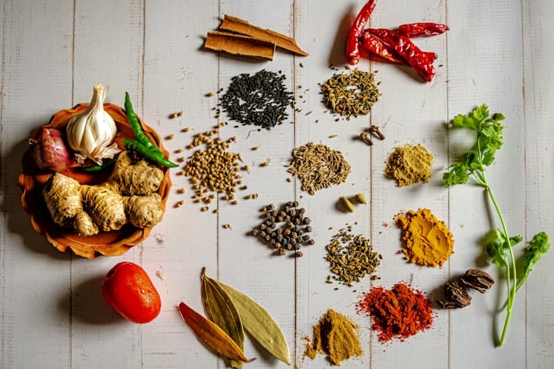 Colorful Indian spice market